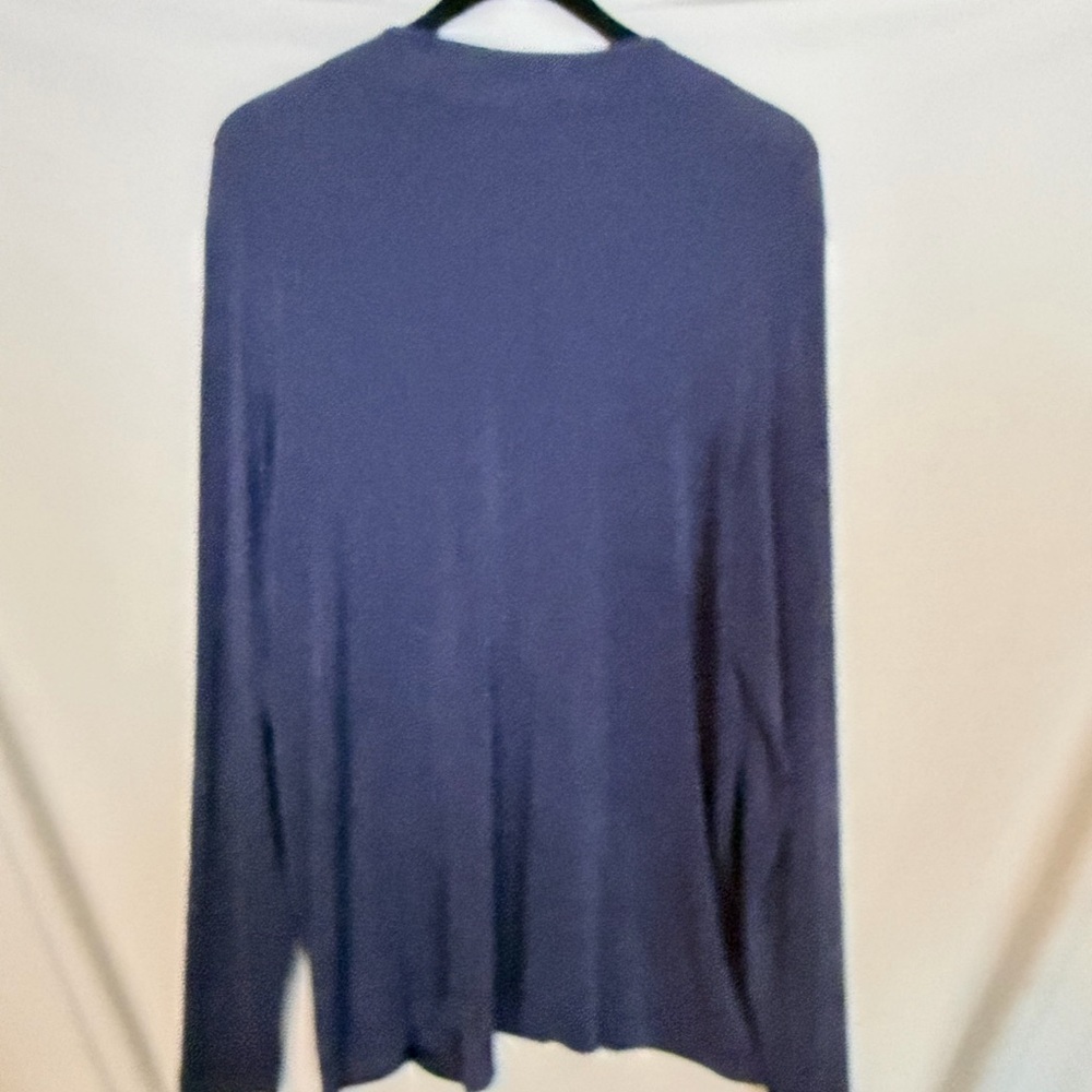 Chico's Private Edition Blue Long Sleeve Zip-Up Top size 3= XL - Picture 2 of 6